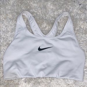 White Nike sports bra